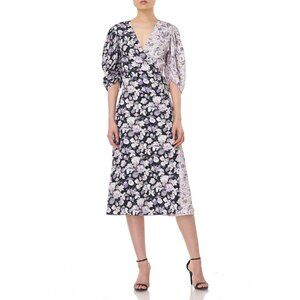 Amur Nalla Wrap Dress Floral Size 2 NWOT
